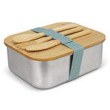 120046 Stainless Steel Bamboo Lunch Box - Printed